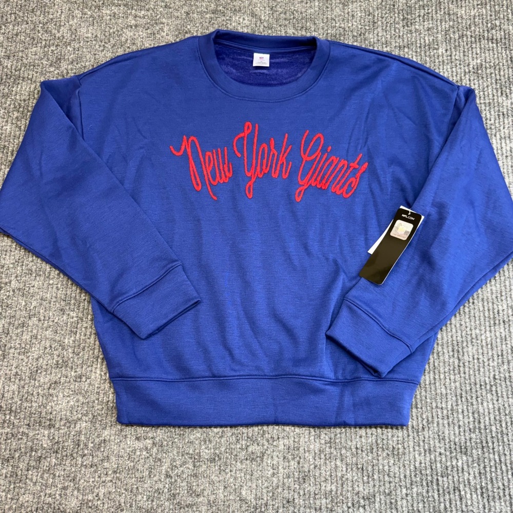 New York Giants NFL Team Apparel Women's Crewneck Sweatshirt NWT‎ Size M